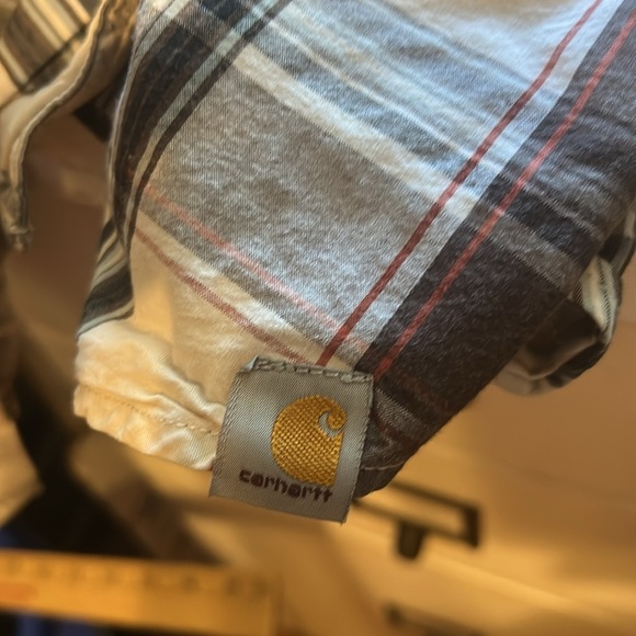 Carhartt Plaid Short Sleeve Men’s Button Down Shirt Relaxed Fit Large - Picture 5 of 5